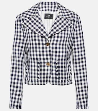 Gingham cropped blazer | Etro