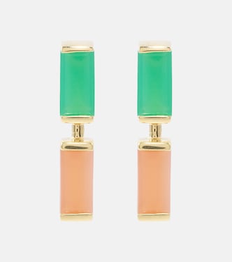 Compuesta 9kt gold earrings with gemstones | Aliita
