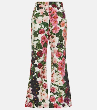 Pantalones flared en mezcla de algodón | Oscar de la Renta
