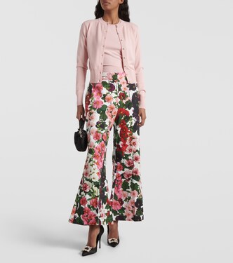 Pantalones flared en mezcla de algodón | Oscar de la Renta