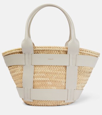 Borsa Santorini in fibra di palma e pelle | DeMellier