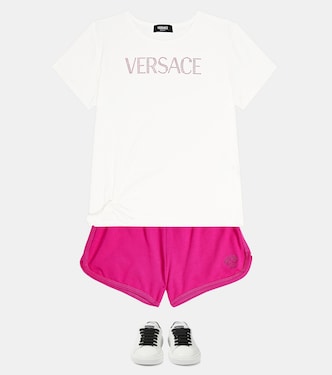 Camiseta en jersey de mezcla de algodón | Versace Kids