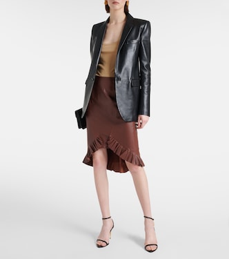 Gonna midi in pelle con volant | Tom Ford