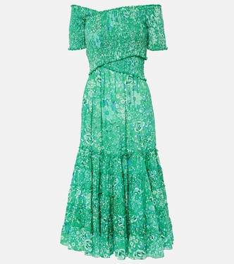 Vestido midi Soledad floral | Poupette St Barth