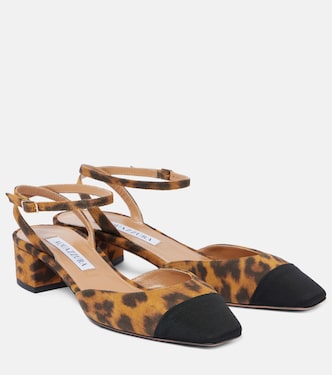 Escarpins French Flirt 35 en daim à motif léopard | Aquazzura