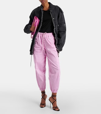 High-rise cotton cargo pants | AG Jeans