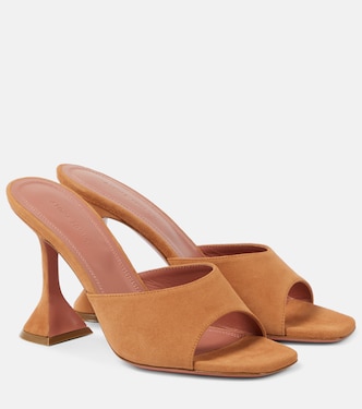 Mules Lupita 95 in suede | Amina Muaddi