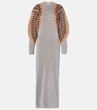 Lamé jacquard maxi dress | Rabanne