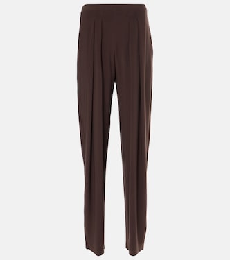 Pleated high-rise tapered pants | Norma Kamali