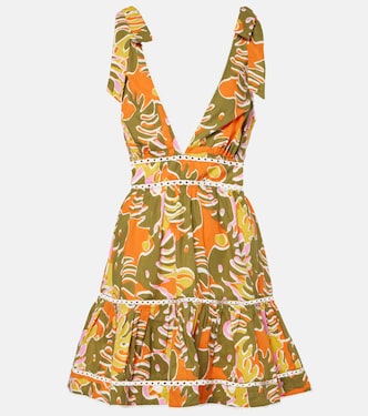Bedrucktes Minikleid Cara aus Baumwolle | Poupette St Barth