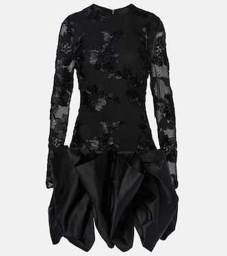 Floral embroidered satin minidress | Rotate