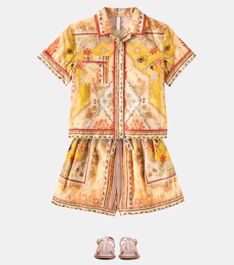 Chemise Wylie Pocket imprimée en coton | Zimmermann Kids