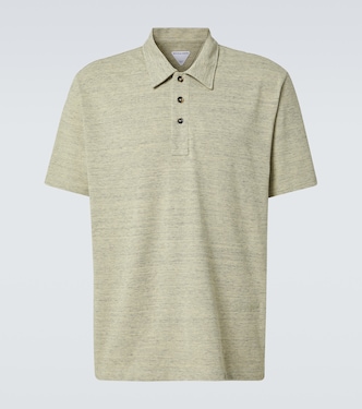 Embroidered cotton piqué polo shirt | Bottega Veneta