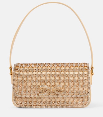 Bow embellished chainmail shoulder bag | Self-Portrait