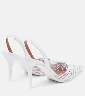 Slingback-Pumps Lori 90 mit Leder | Amina Muaddi