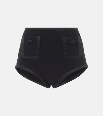 High-Rise Shorts aus Wolle und Seide | Dolce&Gabbana