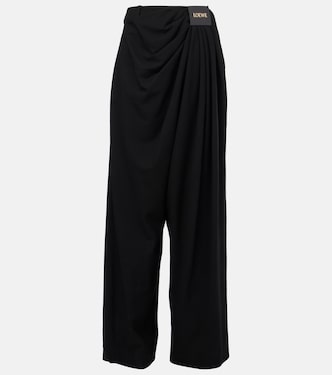 Weite Mid-Rise-Hose aus Wolle | Loewe