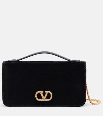 VLogo Mini velvet crossbody bag | Valentino Garavani