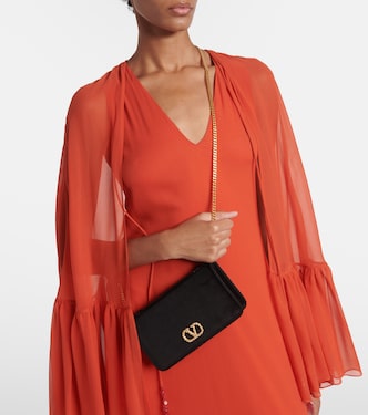 VLogo Mini velvet crossbody bag | Valentino Garavani