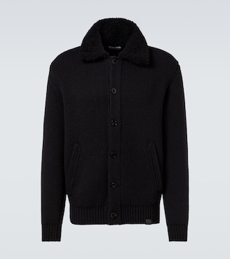 Shearling-trimmed cashmere cardigan | Tom Ford