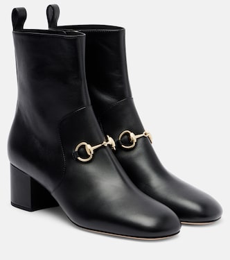 Ankle Boots Horsebit aus Leder | Gucci