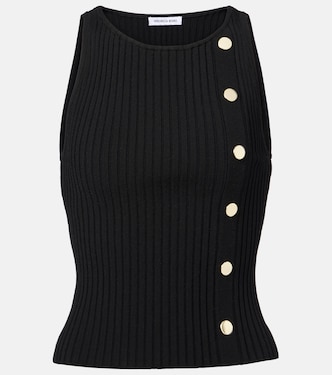 Nelson embellished ribbed-knit top | Veronica Beard