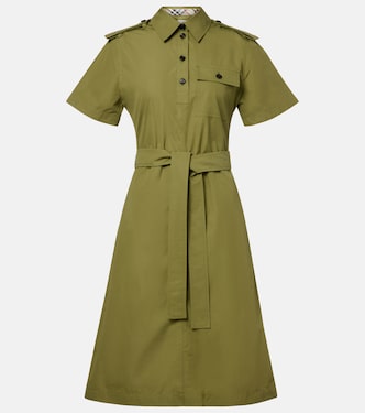 Belted cotton shirt dress | Burberry