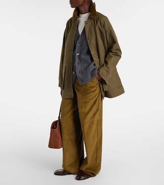 Cotton corduroy wide-leg pants | Ami Paris