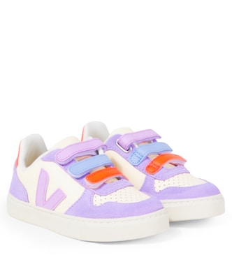 V-10 suede-trimmed leather sneakers | Veja Kids