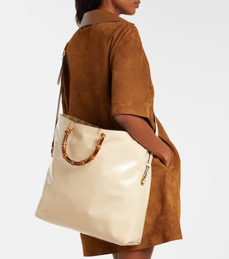 Shopper Gucci Bamboo Medium in pelle | Gucci