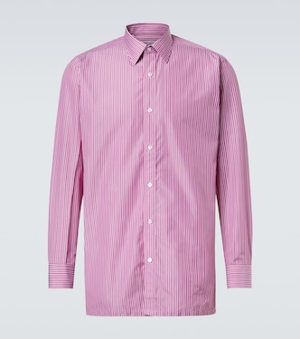 Striped cotton poplin shirt | Charvet