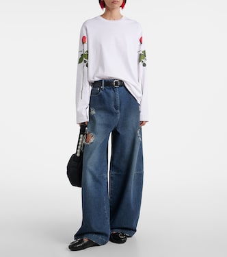 Printed cotton jersey T-shirt  | Simone Rocha