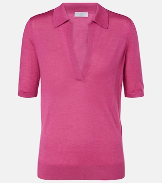 Frank cashmere and silk polo shirt | Gabriela Hearst