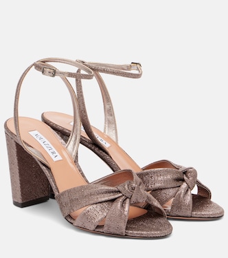 Sandalias Nina 85 de sarga metalizada | Aquazzura