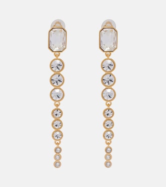 Crystal-embellished clip-on earrings | Oscar de la Renta