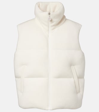 Wool and cashmere down vest | Perfect Moment
