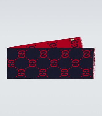 Sciarpa in lana e seta jacquard GG | Gucci