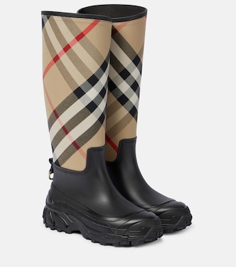 House Check rubber rain boots | Burberry