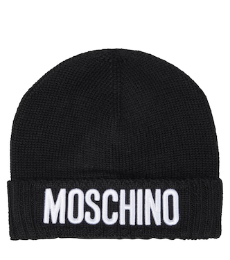 Gorro en mezcla de lana con logo | Moschino Kids