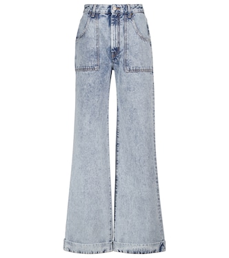 Jeans anchos de tiro alto | Alessandra Rich