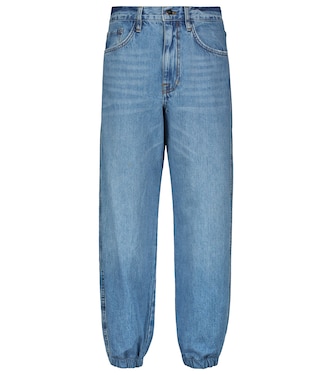 The Lounge high-rise barrel-leg jeans | Frame
