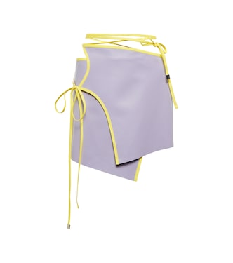 Mini-jupe portefeuille en cuir | The Attico