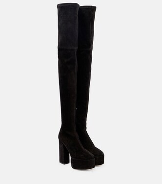 Botas mosqueteras con plataforma de ante | Paris Texas