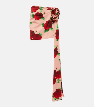 Floral jersey sash miniskirt | Magda Butrym