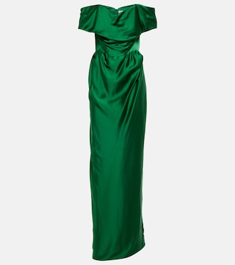 Off-Shoulder-Robe aus Satin | Vivienne Westwood