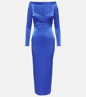 Sweetheart satin midi dress | Alex Perry