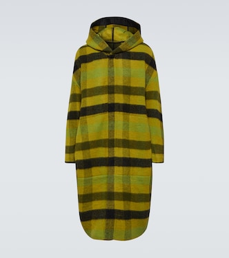 Abrigo de lana a cuadros | Rick Owens