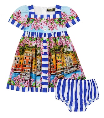 Baby - Set di abito e culottes Portofino | Dolce&Gabbana Kids