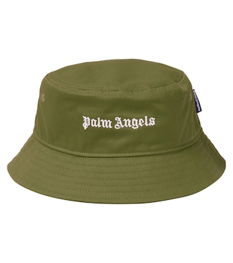 Sombrero de pescador de algodón con logo | Palm Angels Kids
