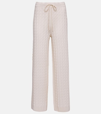 Cable-knit wool-blend wide-leg pants | Toteme